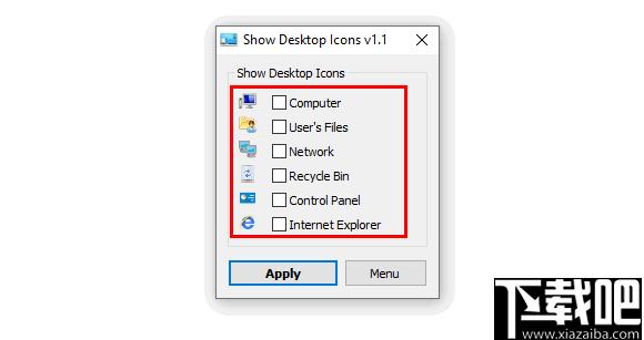 Show Desktop Icon下载,图标显示,桌面工具